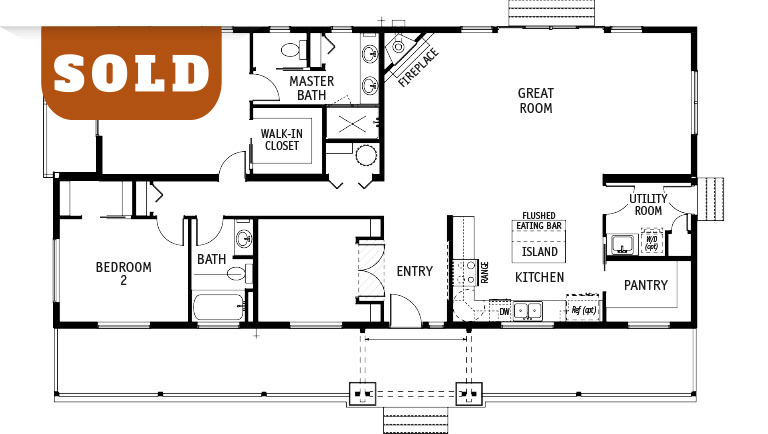 Timberland Home Riverbend Model Home has Sold. 2 BR, 2 BA, Covered Porches, 1624 Sq. Ft. The Riverbend is a 2 bedroom, 2 bath home with an open great room, study and 497 square feet of covered porches. Timberland Home Riverbend Model Home has Sold. 2 BR, 2 BA, Covered Porches, 1624 Sq. Ft. The Riverbend is a 2 bedroom, 2 bath home with an open great room, study and 497 square feet of covered porches.